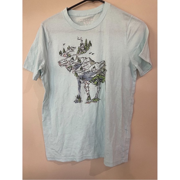 Abercrombie Kids Outdoor Moose T-shirt Size 15/16 - Picture 1 of 2